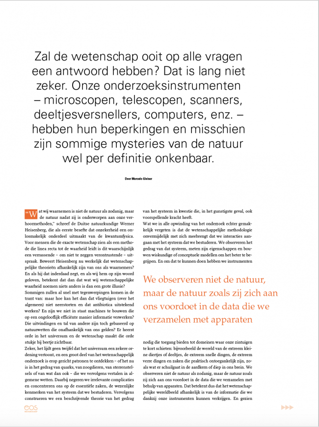 Eos Thema: De grootste vragen in de wetenschap