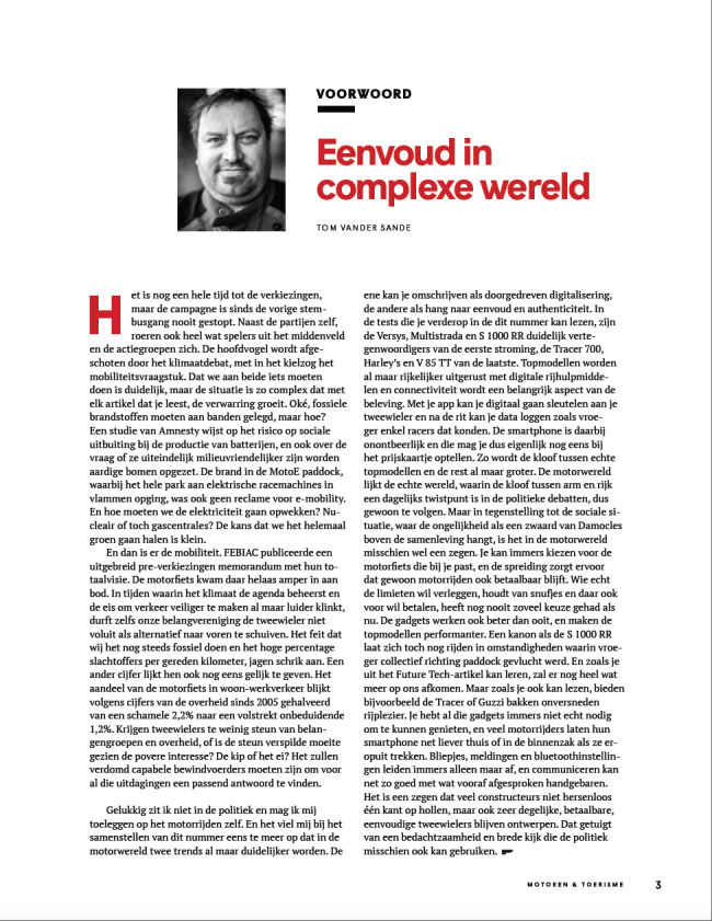 Motoren & Toerisme April 2019